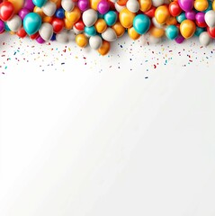 Celebration mockup ballons banner. Generate Ai