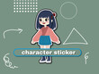 © zigmomen - Free vector cheerful cute girl hand drawn cartoon art illustration