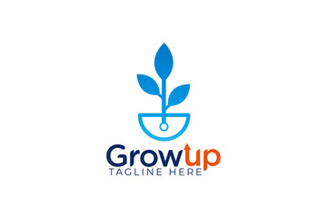 Wall Mural - Growth tech startup companies logo design