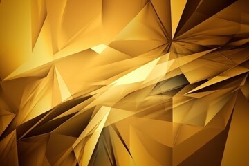 Wall Mural - Abstract yellow and brown background with sharp angles, Generative ai