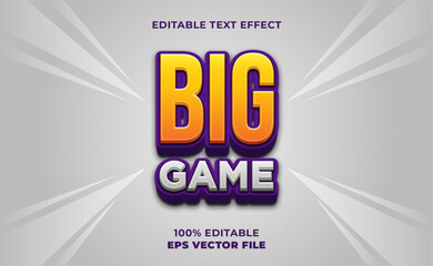 Poster - 3d big game text effect
