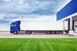 Truck loading process. The process of loading cargo into a truck from a warehouse