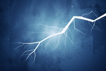 Wall Mural - Abstract blue background with a white lightning bolt, Generative ai