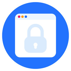 Sticker - access to page icon, flat