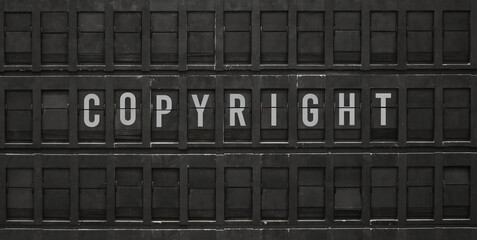 Poster - Flip board with text copyright