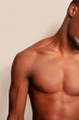 © ADDICTIVE STOCK - Strong naked black man showing muscles