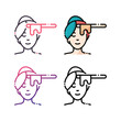 © talang - Skin care icon design in four variation color