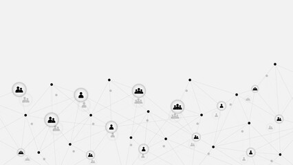 Aufkleber - social network connection or connecting people background. global communication technology concept d