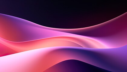 Wall Mural - Beautiful abstract colorful minimalistic geometric background for design with smooth waves and color transitions from purple to pink