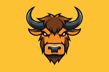 Sticker - bull head vector illustration mascot logo