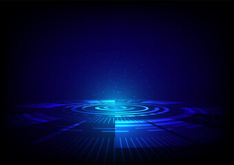 Abstract technology background Hi-tech communication concept futuristic digital innovation background vector illustration,  Bright circle and shine the light within.