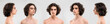 © Maria Moroz - Portrait of a handsome young man with lush curly hair on a white background. five projections.