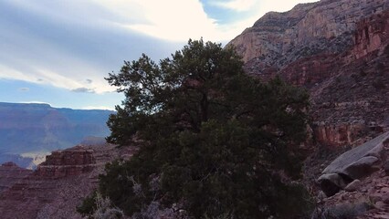 Wall Mural - Panning Left From Hermit Trail To Vast View of the Grand Canyon