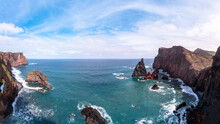 Beautiful Coastline With Rocks And The Atlantic At Miradouro De São Lourenço On Madeira In Portugal