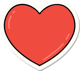 Wall Mural - sticker of tattoo in traditional style of a heart