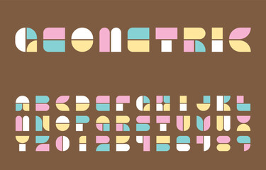 Wall Mural - retro typeface alphabet typeface and number letter a-z in capital