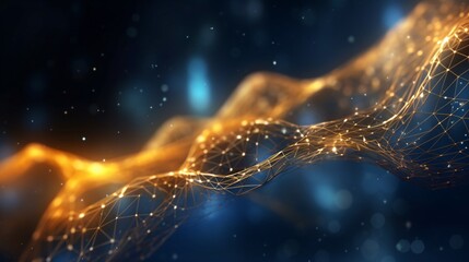 Canvas Print - abstract futuristic background with glowing neon lines. generative ai