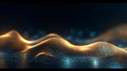 Canvas Print - abstract futuristic background with glowing neon lines. generative ai