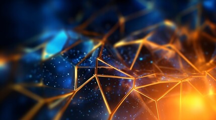 Canvas Print - abstract futuristic background with glowing neon lines. generative ai