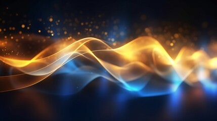 Canvas Print - abstract futuristic background with glowing neon lines. generative ai