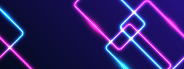 Abstract glowing neon lights background vector.