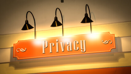 Wall Mural - Street Sign to Privacy