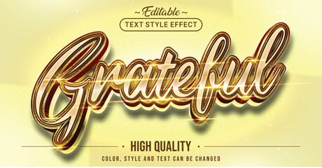Poster - Editable text style effect - Grateful text style theme.