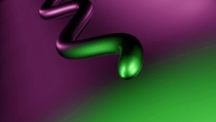 Poster - Abstract colorful gradient background with crawling thin snake. Design. Curving stripe looking like snake.