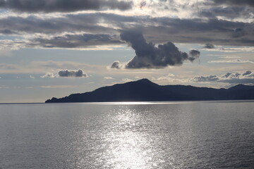 Wall Mural - clouds over the sea