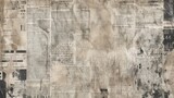 Fototapeta Do akwarium - An antique newspaper with a collage of newspaper clippings. Generative ai