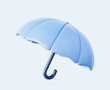 3d icon umbrella in toy cartoon style. 3d rendering illustration.