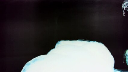 Wall Mural - Ink drops stream splatter stain leak spread flow scatter over screen	
