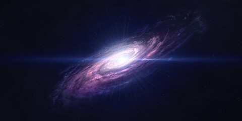Wall Mural - galaxy and nebula. galaxy, with endless deep space. stunning spiral galaxy and stars. controls the e