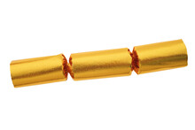 Gold Christmas Cracker Isolated Png File