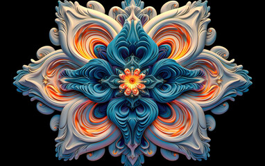  Psychedelic Abstract Background. Generated by Midjourney AI (Vers 5.1)