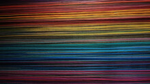 Multicolored Straight Strands Texture Background, Sewing Equipment, Loom Equipment At A Garment , Ai Generated Image