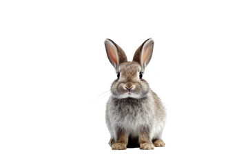 bunny sitting in front of a transparent background Generative AI