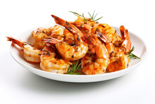 Grilled Shrimp On A Plate