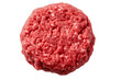 Raw minced meat isolated on white background, Generative AI