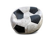 old deflated soccer ball, transparent background