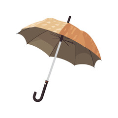 Poster - Yellow umbrella shields from autumn raindrops outdoors