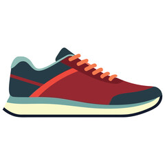 Wall Mural - Sports shoe design symbol with shoelace vector