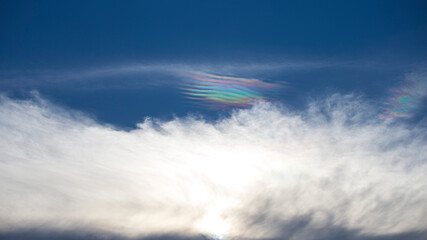 Wall Mural - blue sky with Fire Rainbow
