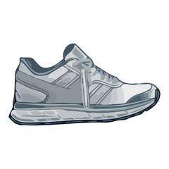 Canvas Print - Sports shoe icon with shoelace design vector