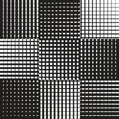 Poster - abstract seamless black line pattern art.