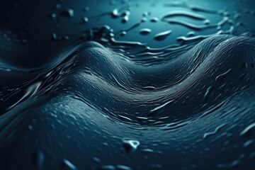 Poster - close-up water droplets on a surface Generative AI