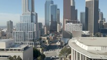 Bunker Hill Los Angeles, CA, Grand Ave, 4k, Pan Up
