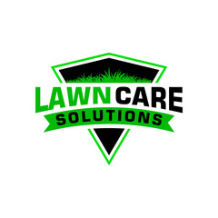 Sticker - lawn care logo design creative idea vector design inspiration	