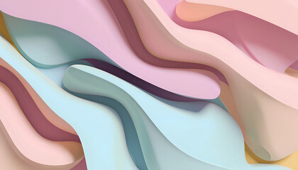 abstract liquid wave, wallpaper, Abstract pastel colors 3d background, Abstract three-dimensional background in soft pastel colors, background, 3d wave banner.