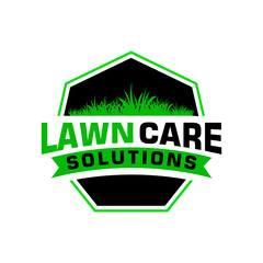 Poster - lawn care logo design creative idea vector design inspiration	